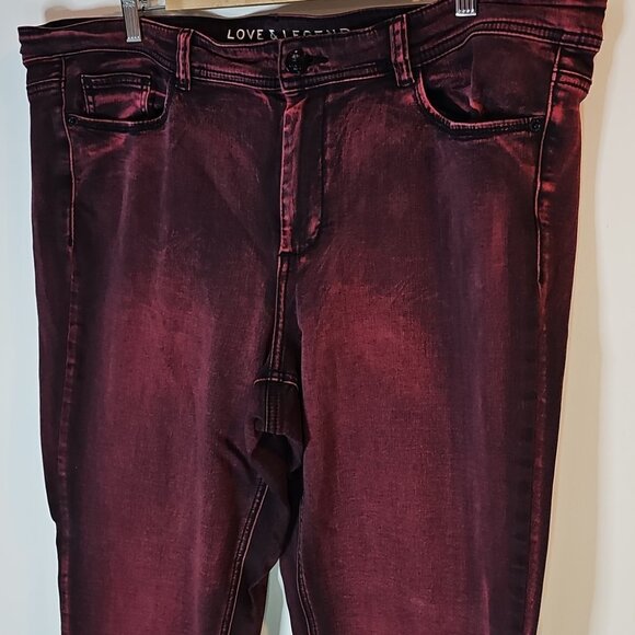 Love & Legend Deep Burgundy Size 22 Jeggings - Picture 2 of 7